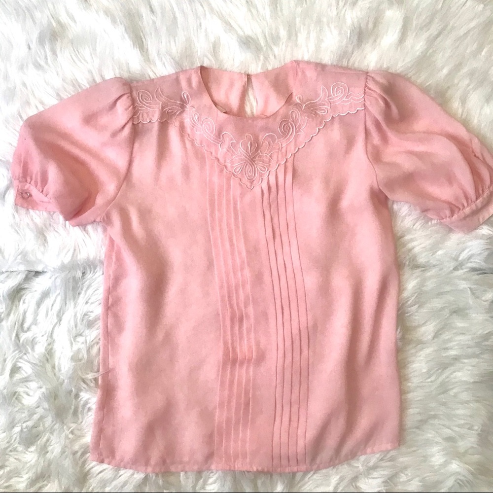 Pink Vintage Blouse by Susan Hutton